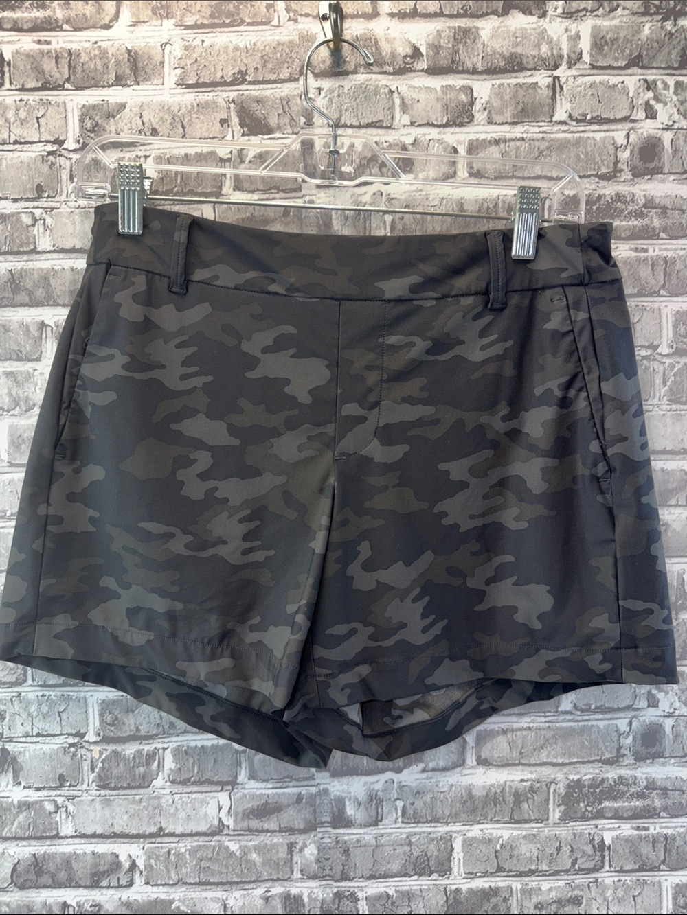 Women's SPANDEX Gray Camo Athletic Shorts